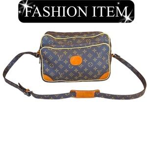 FASHION: Brown & Beige Pleather Messenger Bag, GUC